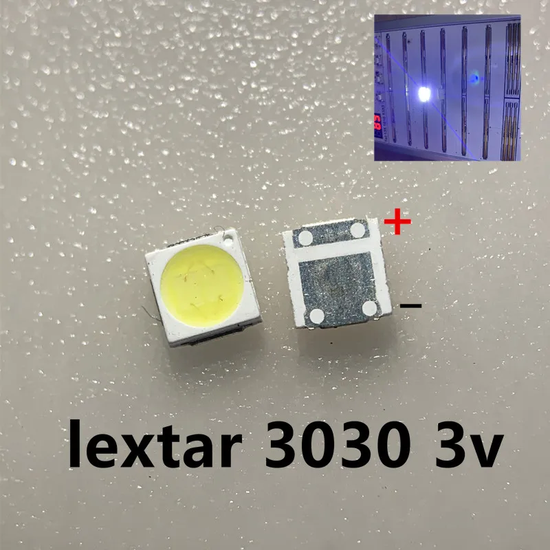 ตัวเลือกสินค้า 100 ชิ้น LED 3030 ชิปคู่ 1W-2W สีขาว สำหรับจอภาพ