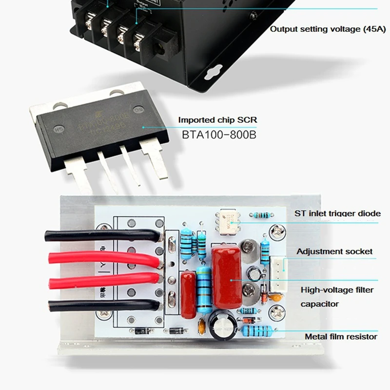 10000 Вт AC 220 В Высокая мощность Triac Электронный регулятор напряжения светодиодный дисплей двигатель вентилятор электрическая дрель регулятор скорости термостат