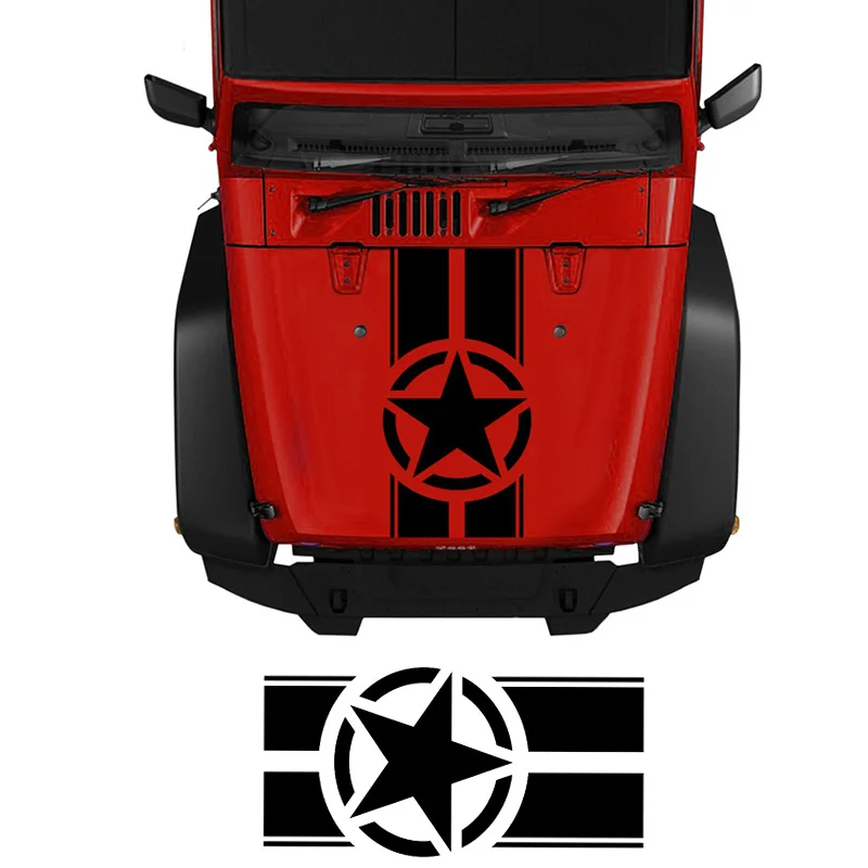 1 шт. Виниловая наклейка на капот Jeep Wrangler TJ LJ JK Star | Автомобили и мотоциклы