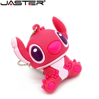 

JASTER Cartoon Stitch USB flash drive Pink USB 2.0 Blue external storage 4GB 8GB 16GB 32GB 64GB USB stick U disk Creative gifts
