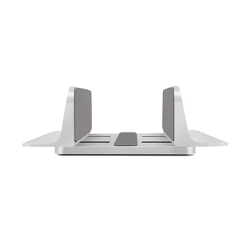 

Aluminium Alloy Laptop Holder Adjustable Vertical Desktop Books Storage Stand Bracket Mount