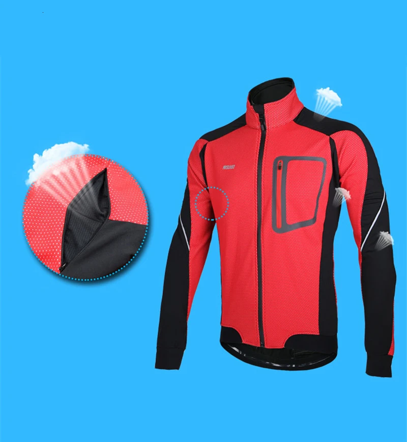 Велоспорт Джерси с длинным рукавом термальная Мужская спортивная одежда дышащая Светоотражающая зимняя одежда горный велосипед Водонепроницаемый Джерси