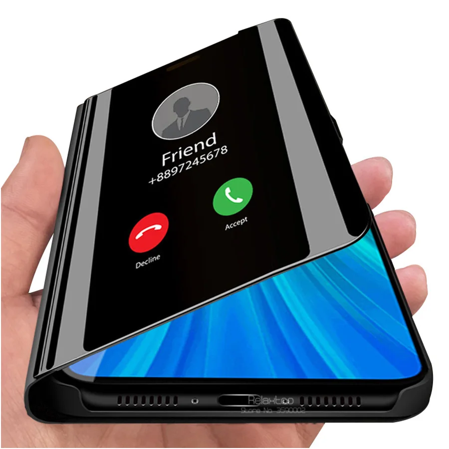 Умный зеркальный флип-чехол для redmi note 8 pro чехол-подставка телефона xiaomi remdi T чехол