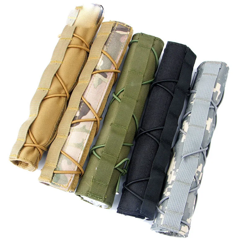 

Tactical Molle Airsoft M4 AR 15 Accessories 500D Nylon 22cm Suppressor Mirage Heat Cover Bag For Hunting