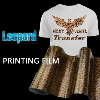 

25*100cm Leopard Pattern Thermal Lettering Film Gold Sliver Glitter Heat Transfer Flower Vinyl (htv) For Cup Gift Box T-shirts