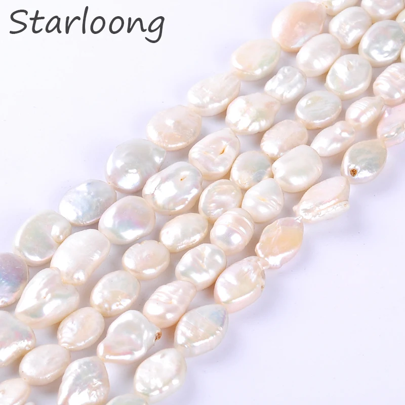 1pack/lot 15-16mm AA quality white water drop Natural freshwater Pearl spacer Loose Beads DIY for Jewelry bracelet necklace