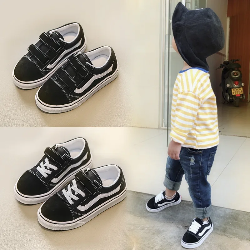 

BOY'S Shoes 2018 Spring New Style Children Canvas Shoes wansi Baby Genuine Leather Versatile Girls' Casual Shoes Fashion