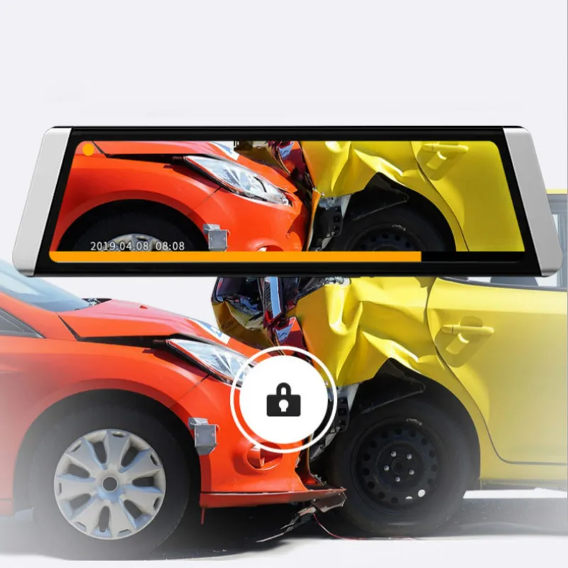 Автомобильный видеорегистратор поток медиа зеркало заднего вида Dash Cam ADAS gps трек 10 ips сенсорный экран Full HD 1080P Автомобильный рекордер автомобильный видеорегистратор