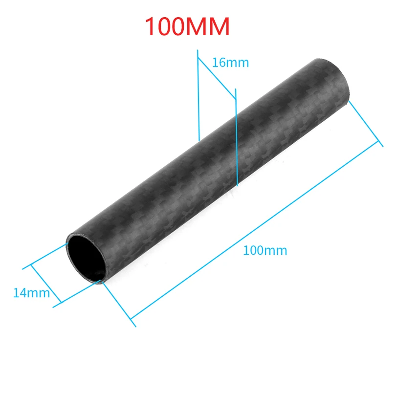 JMT High-stärke 3K Carbon Faser 16*14*150MM 16*14*185MM rohr Köper Matt Für Anlage Schutz UAV Drone