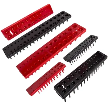 

6x Socket Organizer Tray Rack Storage Holder Tool 1/4" 3/8" 1/2"