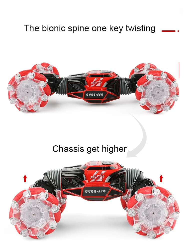 4WD RC трюк автомобиль часы жестовой Датчик управления деформируемый электрический RC Дрифт автомобиль трансформатор игрушки Детские подарки с светодиодный светильник
