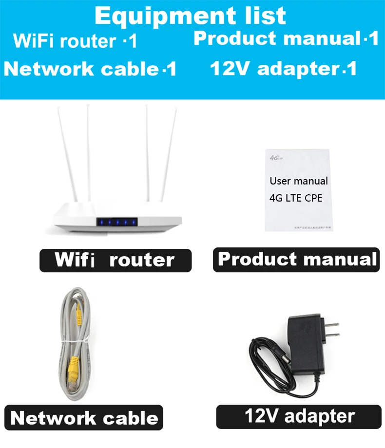 Siempreloca LTE 4G Router CAT4 Wireless Router 4g Sim Card Unlocked SIM 4g Wifi Router Support 32 Users With RJ45 WAN/LAN Port wifi router signal booster