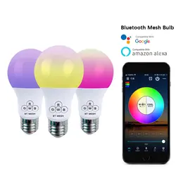 Новый беспроводной цветомузыкальный Bluetooth Громкоговоритель Светодиодный 4,5 Вт RGB волшебная лампа E27 изменение цвета лампочка умная