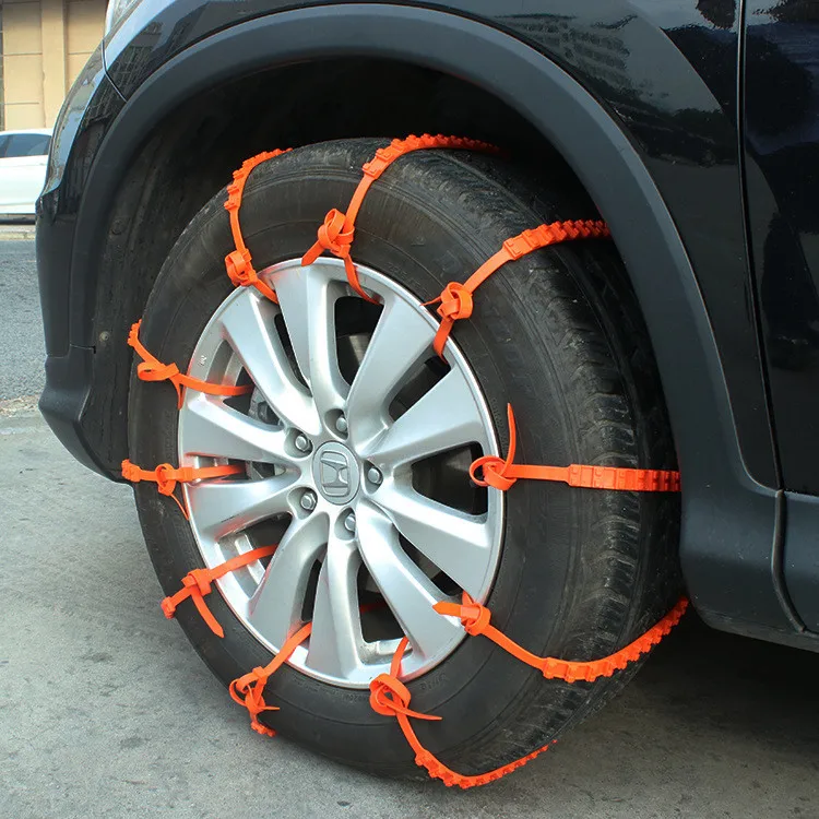 1 шт., зимняя Нескользящая универсальная оранжевая износостойкая колесная шина, противоскользящая аварийная цепь для автомобиля, грузовика, внедорожника, MPV, автомобильные аксессуары