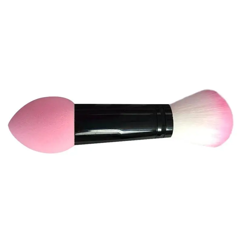 

Professional Blush Brush For Beauty Comfortable Soft Portable Two Head With Sponge Cosmetic Brush Tool