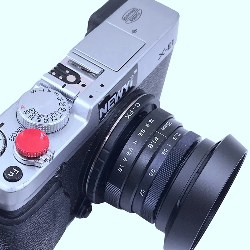 Newyi 25 мм F/1,8 Cctv Мини объектив для всех Fujilm Fx Mirro Крепление камеры и Бленда адаптер 7 в 1 комплект