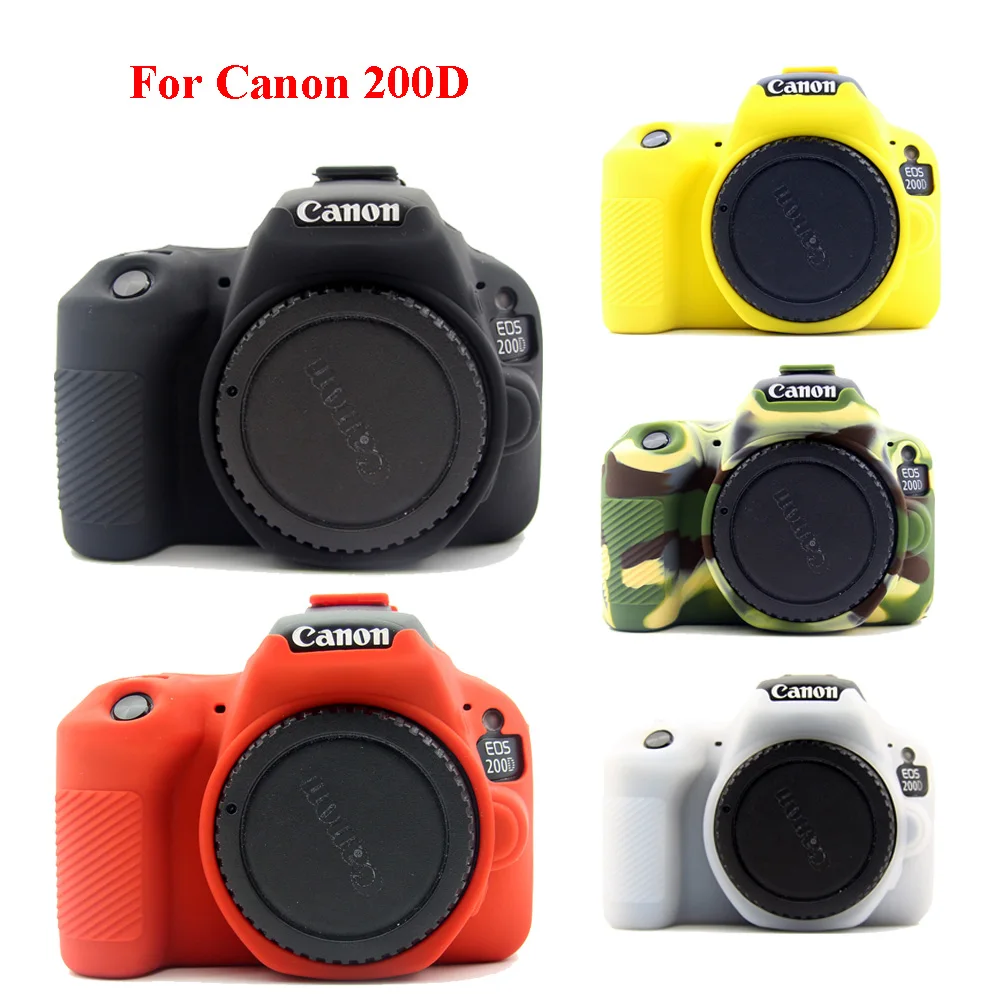 Чехол для камеры DSLR Мягкий силиконовый чехол Резиновая Защитная сумка Canon EOS 200D II