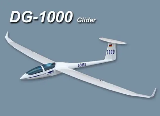 DG 1000 Наклонный планер RC стекловолокно фюзеляж и деревянное крыло Масштаб Модель