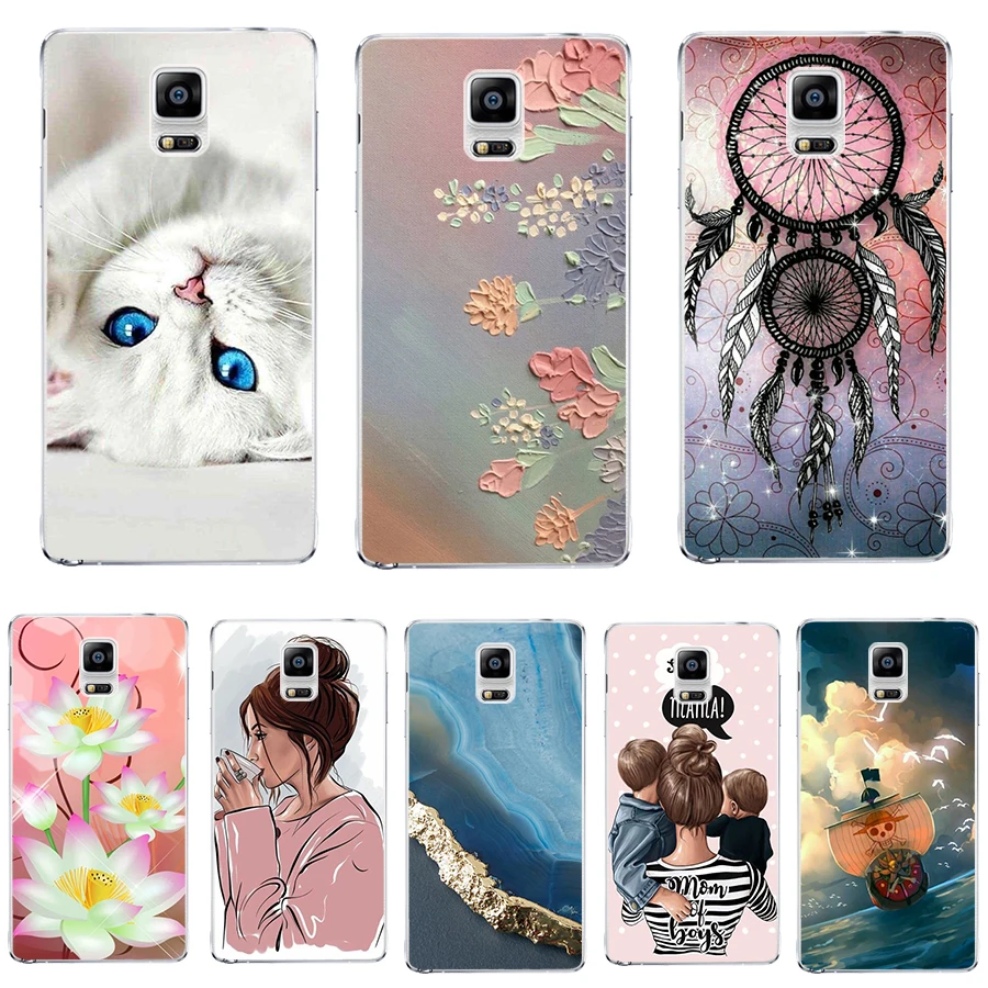 Custodia Morbida In Silicone Per Samsung Galaxy Note 4 Cover Modello Carino Custodia Morbida In Tpu Per Samsung Note 4 Note4 Paraurti Coque