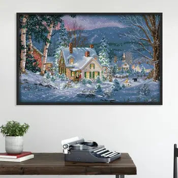 

Christmas Night DIY Handmade Needlework Counted 14CT Printed Cross Stitch R7RC