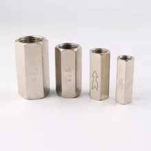 1/" 1/4" 3/" 1/2" BSPP Женский полный порт Воздушный обратный газовый масляный водяной клапан односторонний обратный никелированный латунный клапан