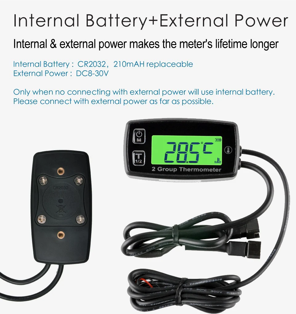 Digital 2 TEMP METER Thermometer Temperature Sensor Meter 008