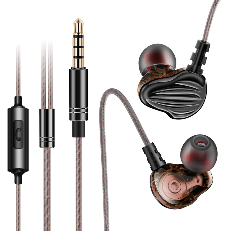 CK4 New Super Bass Sport Wired Earphones Stereo Earbuds Headsets with Mic for Mobile Phone MP3 MP4 3 5mm Interface 