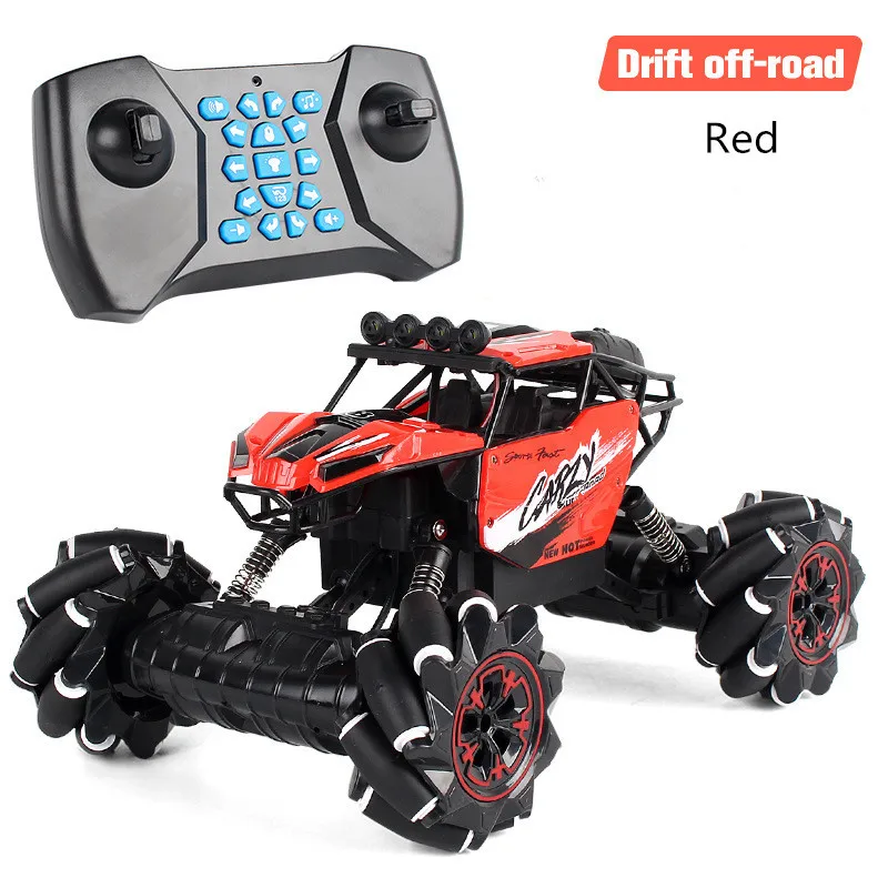1/16 автомобиль с дистанционным управлением 2,4 GHz 4WD новая технология Rc автомобиль внедорожник музыка RC автомобиль трюк дрейф скалолазание автомобиль игрушки для детей Подарки - Цвет: Red