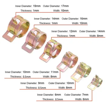 

Stainless Steel 60pcs Set Pipe Tube Clamps 14mm 15mm Kit Fuel Oil Water Hose Clip Fastener 6mm 9mm 10mm 6~15mm