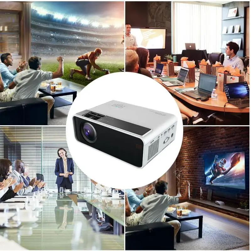 1080P HD мультимедийный проектор с одинаковой частотой 2400 люмен AV VGA USB SD HDMI домашний кинотеатр 3D видео портативный мини проектор