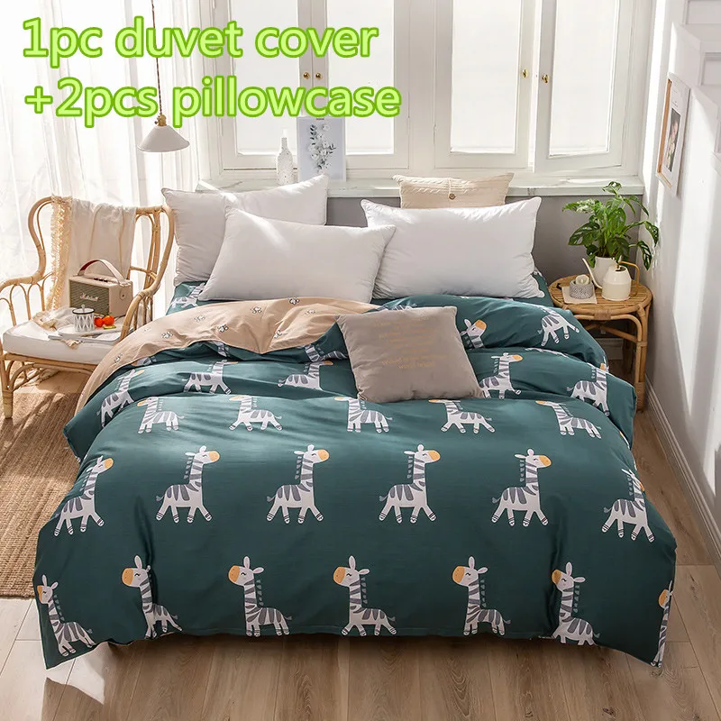 style1 Лошадь пододеяльник комплекты с персонажами из мультфильмов из чистого хлопка одеяло, покрывало, один двойной набор постельного белья Queen King комплекты 2 шт. наволочка одеяло для мальчика крышка - Цвет: style1