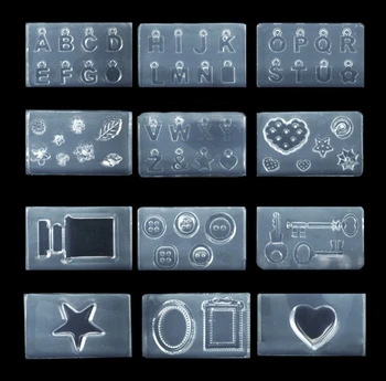 

16Pcs Earrings Pendant Mold Kit Flower Leaves Horse Key Tree Pendant Resin Molds X7YA