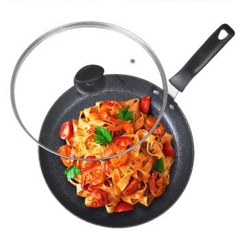 

28cm Medical Stone Non-stick Frying Pan Pancake Steak Fried Pot Eggs Making Breakfast With Long Handle Kitchenware Cooking Tools