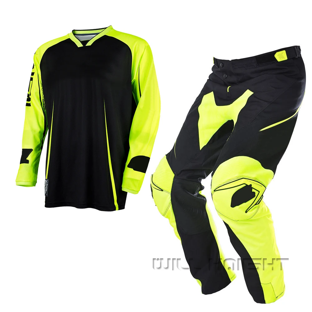 

NEW MX Racing Gear Set Jersey & Pant Combo Black Yellow Set Motorbike Dirt Bike Riding