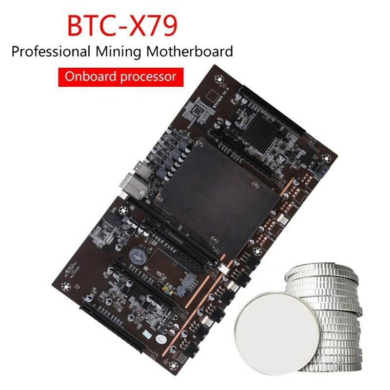 best pc mother board X79 H61 BTC Mining Motherboard with E5 2603 CPU RECC 4GB DDR3 Memory 120G SSD+Fan 5X PCI-E Support 3060 3070 3080 GPU top pc motherboards