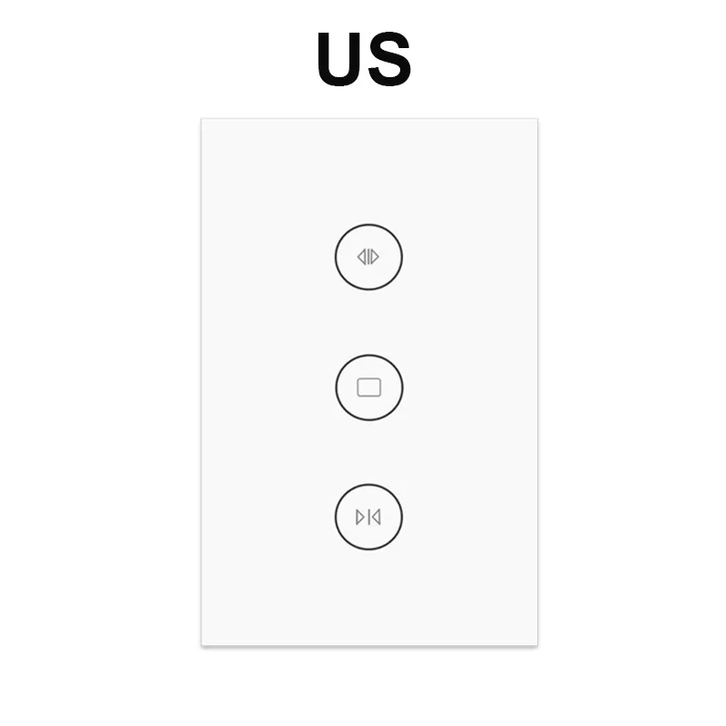 US Standard EU/US Wifi сенсорный занавес переключатель настенный переключатель Голосовое управление Alexa/Google phone управление для электрического занавеса мотор умный дом - Цвет: US Standard