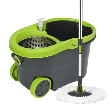 

Hand-pressing 360 Degree Automatically Spining Mop And Bucket Household Kitchen Living Room Balcony Floor Cleaning Absorbent Mop