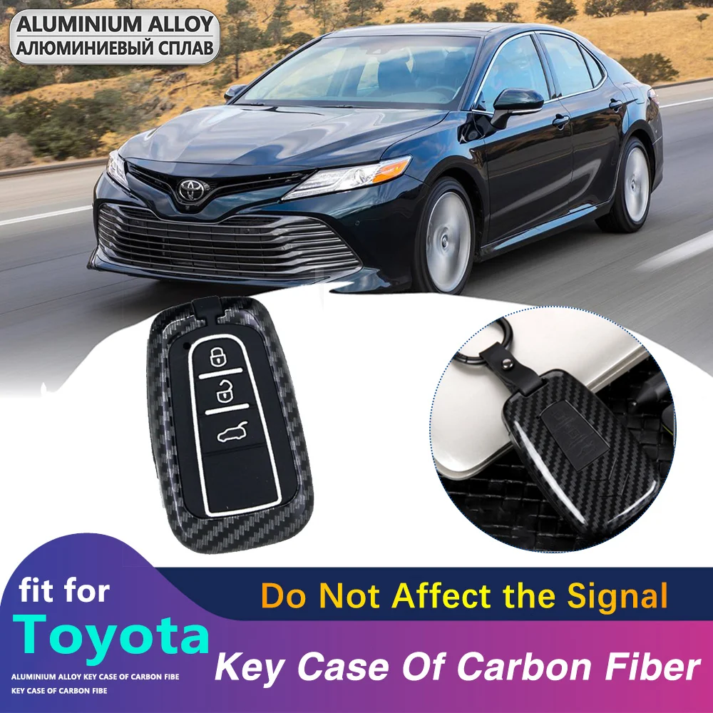 Чехол для автомобильного ключа из АБС углеродного волокна чехол Toyota Corolla Camry C HR