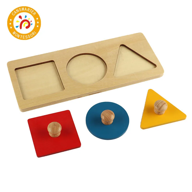 Монтессори детские игрушки сенсорные деревянные выпуклые фигурки, заполни отверстие доска геометрический матч цвет Когнитивная деревянная головоломка развивающие игрушки LT004