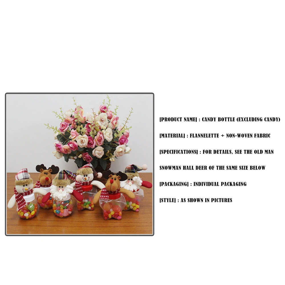 Cute Christmas Candy Storage Can Decor For Home Gift Biscuit Food Storage Jar Very Cute and Unique Candy Jars 8x6cm 4