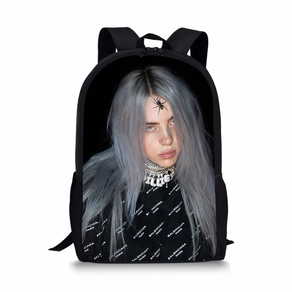 THIKIN хип-хоп рюкзак Billie Eilish, школьные сумки для подростков, девочек, студентов, рюкзак для ноутбука, Женская дорожная сумка с подсолнухом - Цвет: As picture