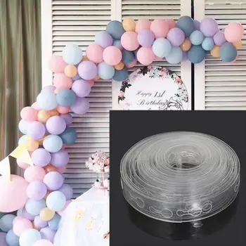 

DHL 500pcs 5m Balloon Chain Tape Arch Connect Strip for Wedding Birthday Party Decor New home decoration accessories SN3368