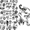 Black Scorpion Temporary Tattoos For Adults Men Realistic Dragon Wolf Tiger Thorns Fake Tattoo Sticker Hand Leg Tatoos Creative 1