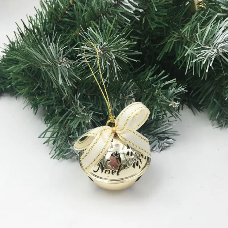 SUEF 1PCS Christmas bell Bells Pendants Hanging Christmas Tree Ornaments Christmas Decorations DIY Crafts Accessories@3 - Цвет: A