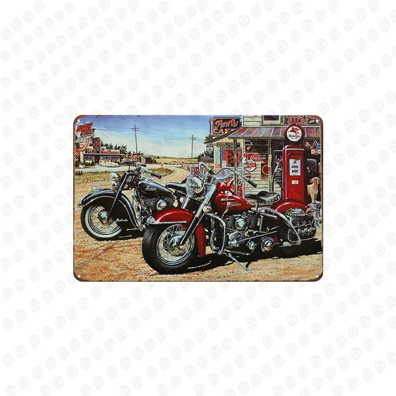 CV-1160 Ретро Route 66 мотоцикл настенный постер наклейка жестяная вывеска домашний бар паб таверна отель украшения - Цвет: CV-1160