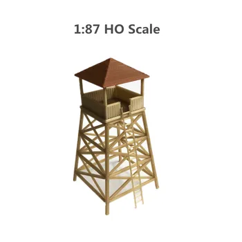 

1:87 HO Scale 3D Printed Signal Tower Guard Tower Train Railway Model Scene Decoration