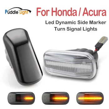 

2pcs Dynamic LED Car Side Marker Lights Repeater Signal Lights For Honda Accord Civic City CR-V Fit Jazz HR-V Integra Odyssey