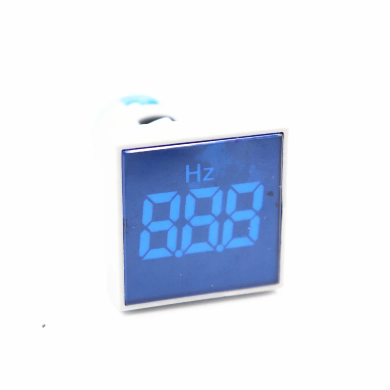 Мини светодиодный цифровой дисплей переменный Герц частотомер большой экран индикатор тестер 0-99 Гц 22 мм AC24-500V - Цвет: blue