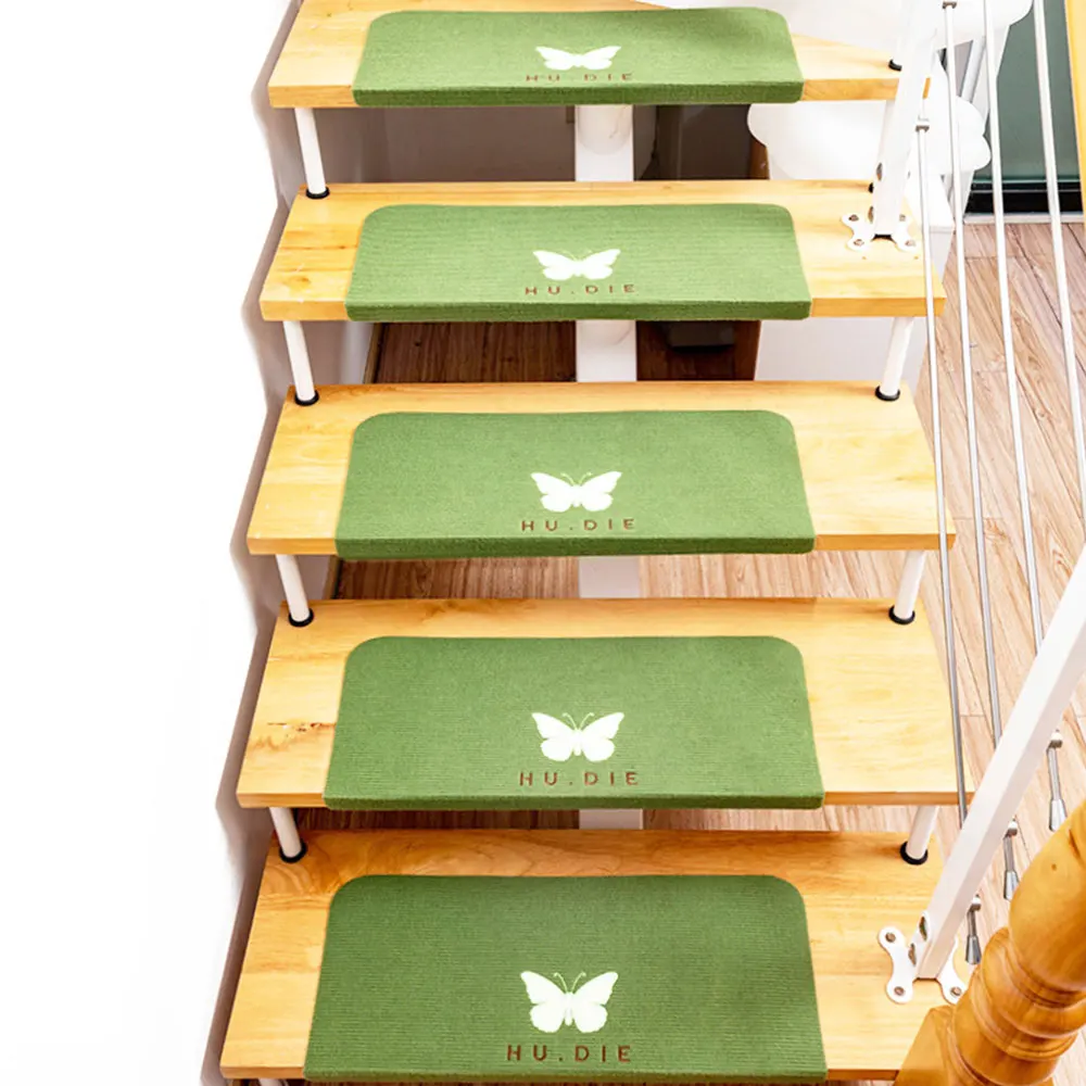 

Night Luminous Non-Slip Adhesive Carpet Stair Treads Mats Staircase Step Rug Protection Cover 8 Colors Repeatedly-Use