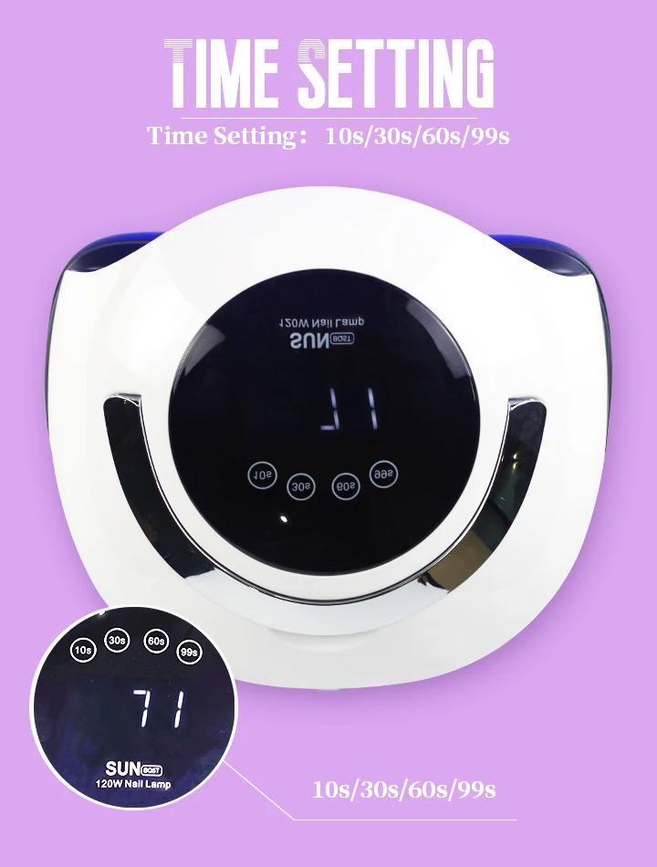 

72W Powerful Nail Dryer Lamp For Manicure Nail Lamp With LCD Display Sensor 10s Fast Curing Gel Nail Polish Set With UV Lamp